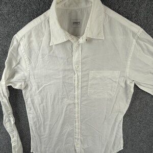 Armani Collezioni Button Up Shirt Men Long Sleeve White Size 15.5 Lightweight